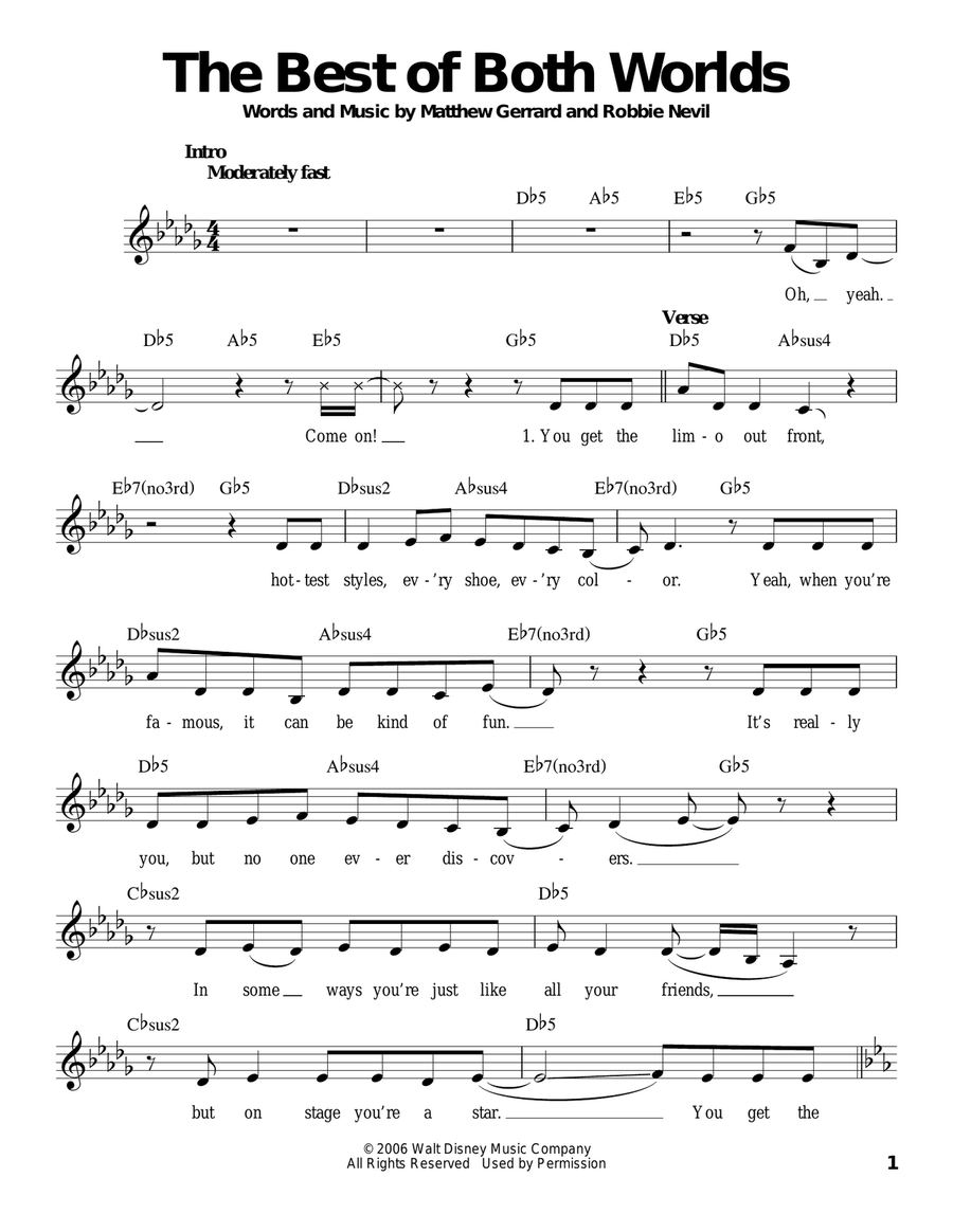 The Best Of Both Worlds Voice scores gallery preview page 1