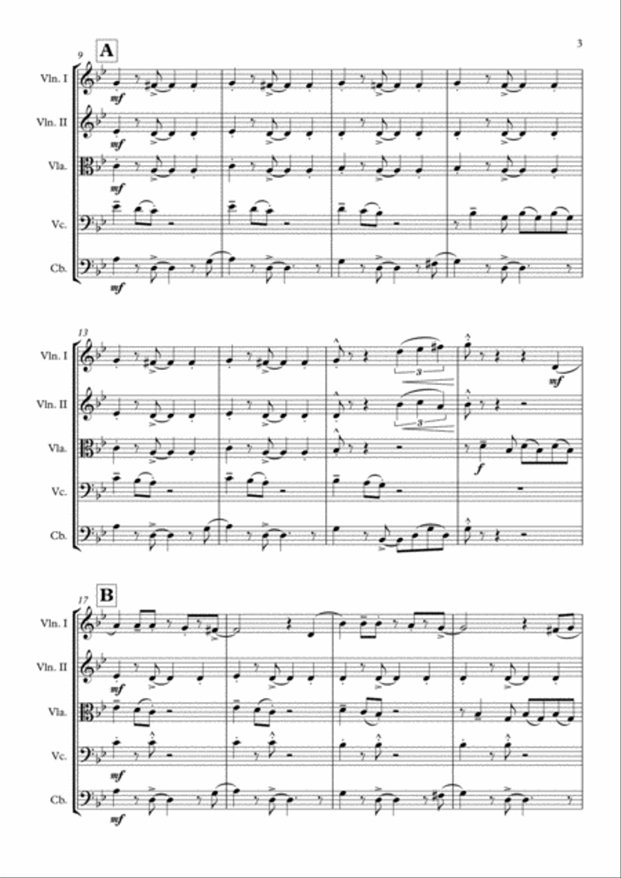 Sway (Quien Sera) String Quintet scores gallery preview page 4