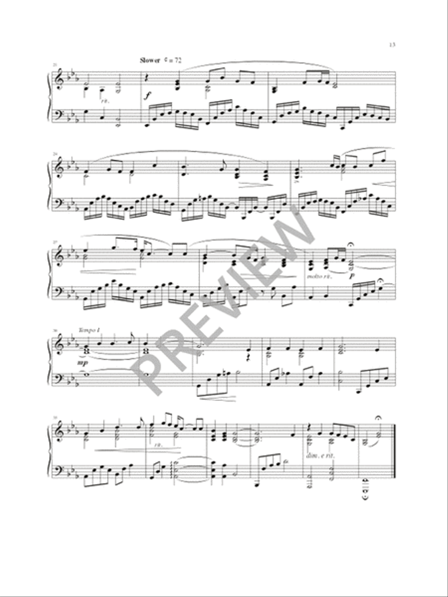 Fourteen American Spirituals and Hymns Piano Solo scores gallery preview page 15