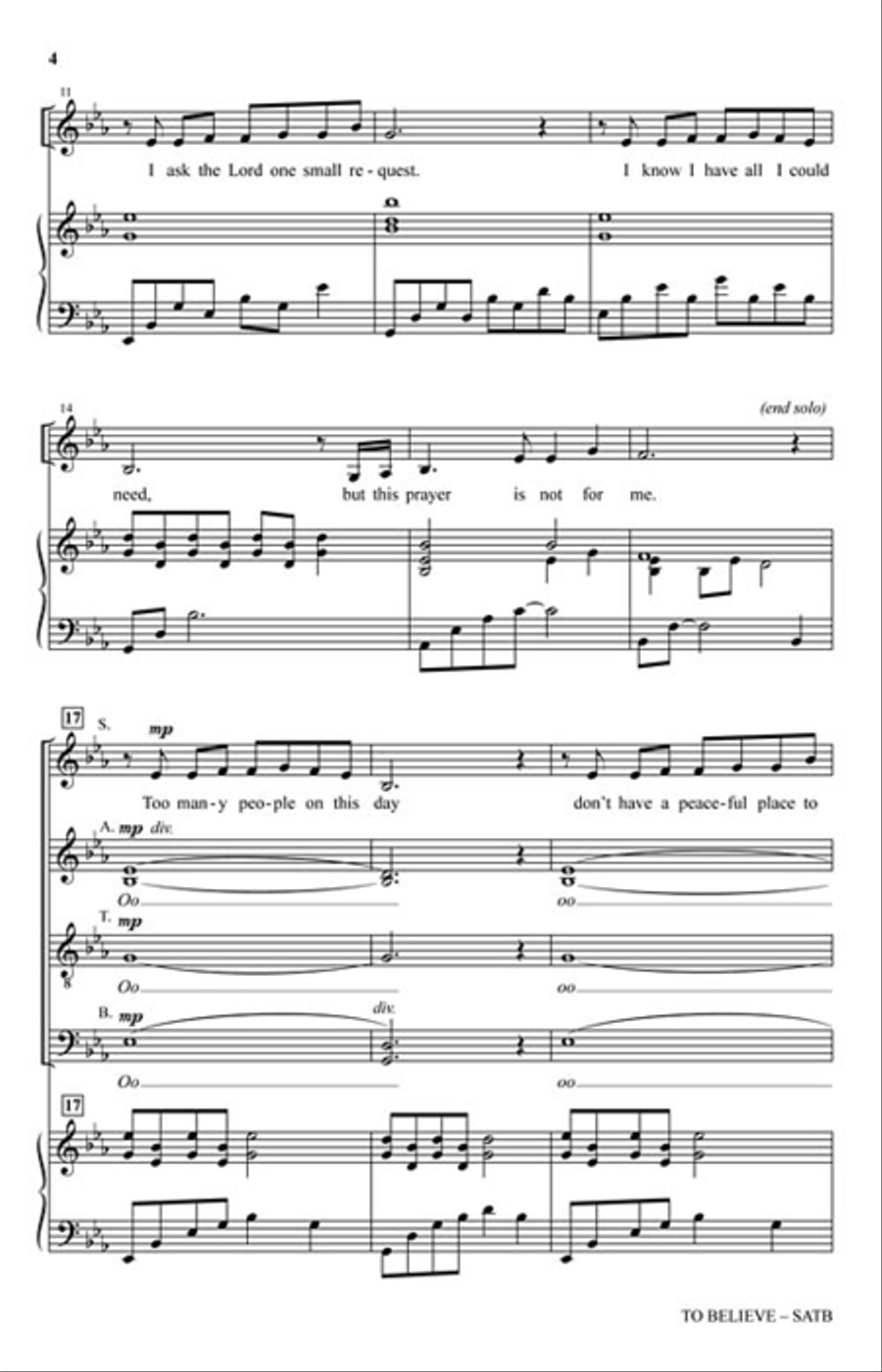 To Believe 4-Part scores gallery preview page 3