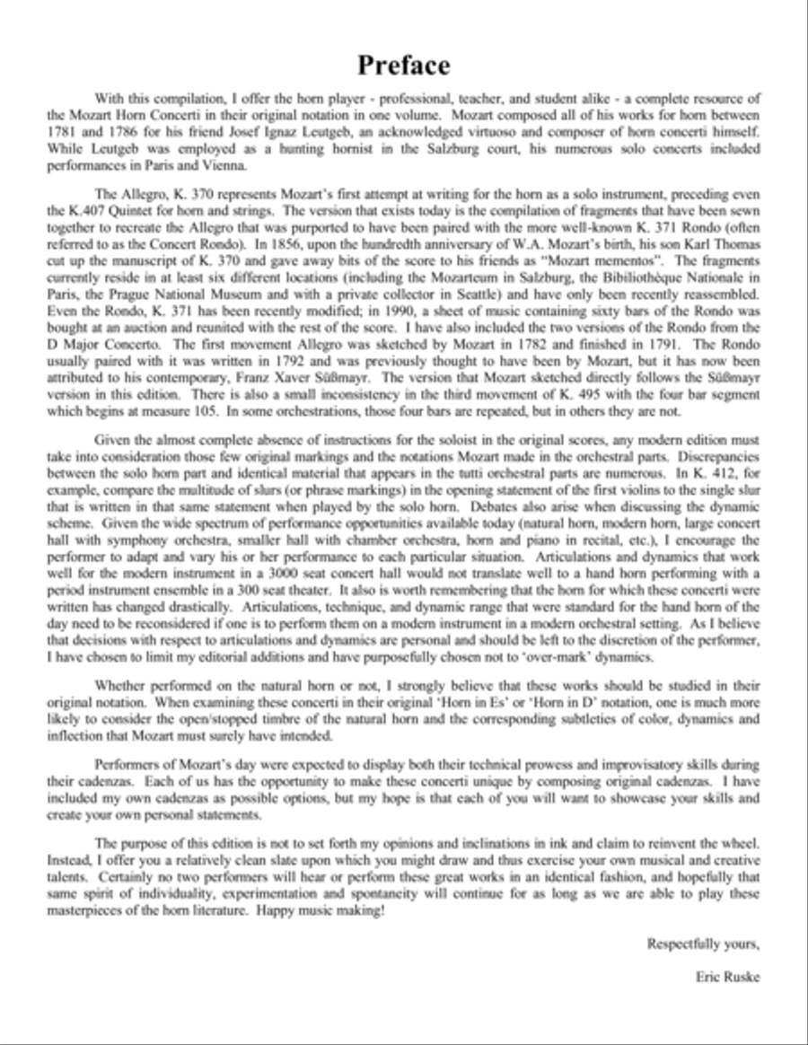 The Horn Concerti The Horn Concerti Piano Accompaniment scores gallery preview page 2