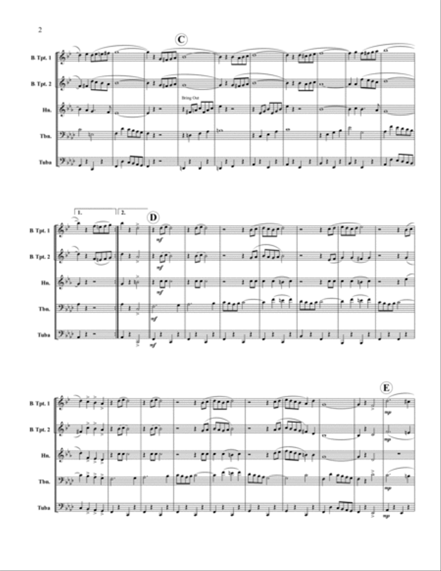 Trombone King Brass Quintet scores gallery preview page 2