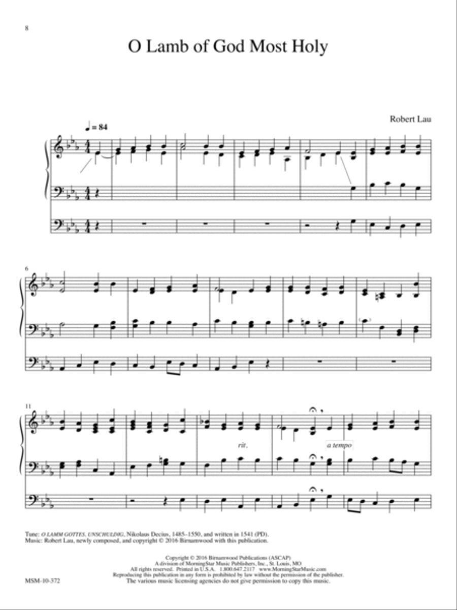 O Lamb of God Most Holy O Lamb of God Most Holy Organ scores gallery preview page 1
