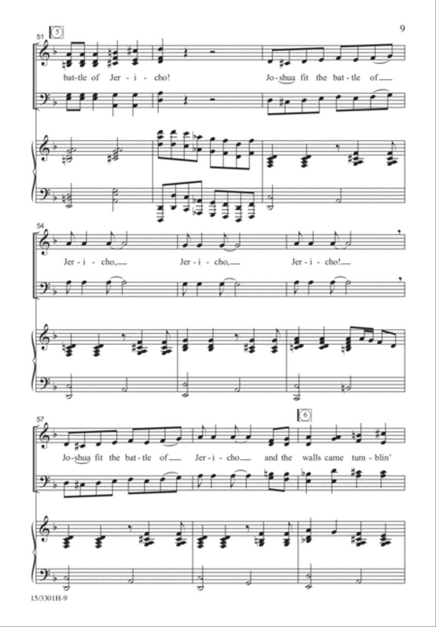 Joshua Fit the Battle of Jericho 4-Part scores gallery preview page 8