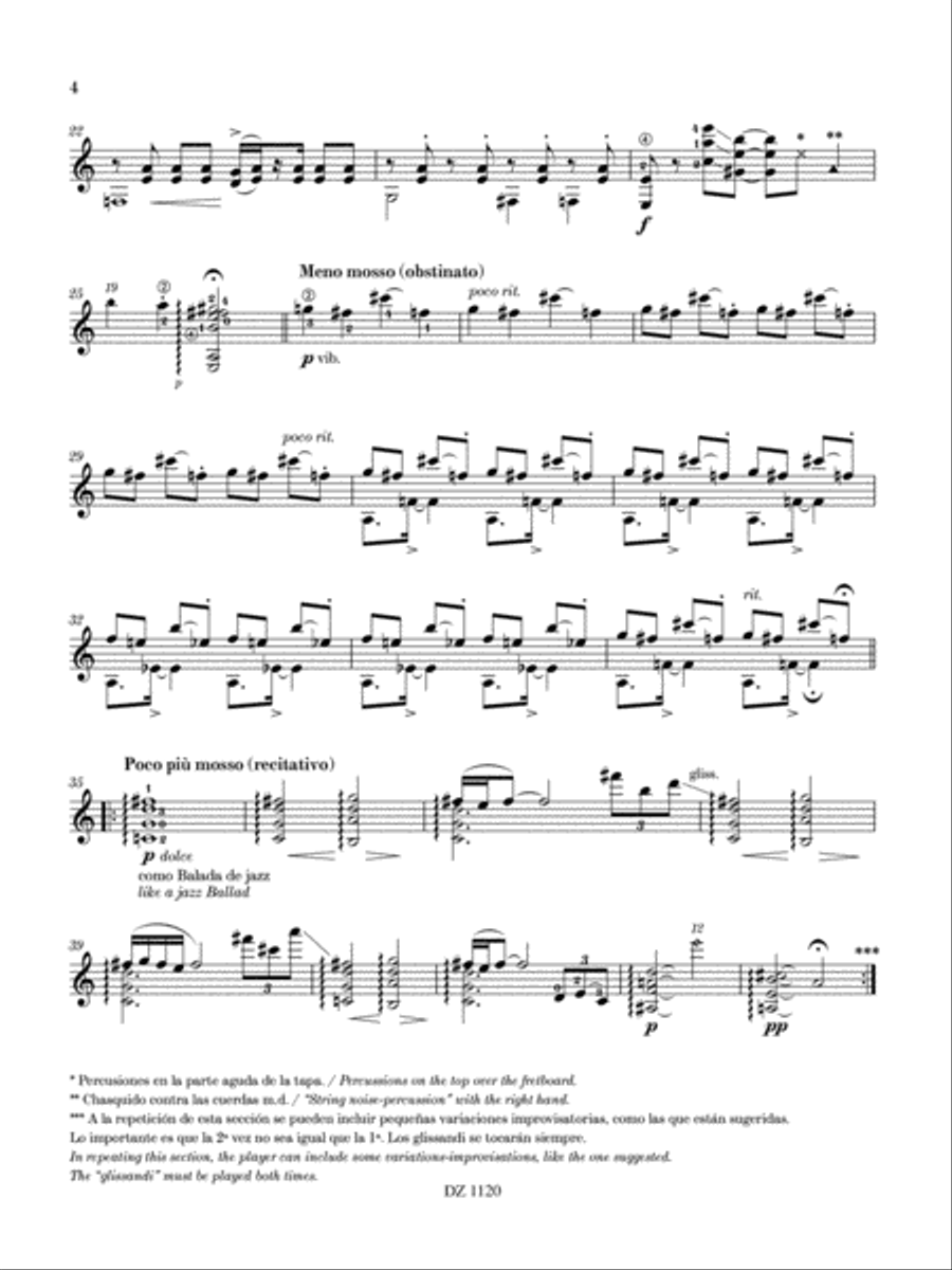 Homenaje a Leo Brouwer Classical Guitar scores gallery preview page 4