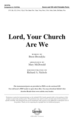 Lord, Your Church Are We - Orchestral Score and Parts