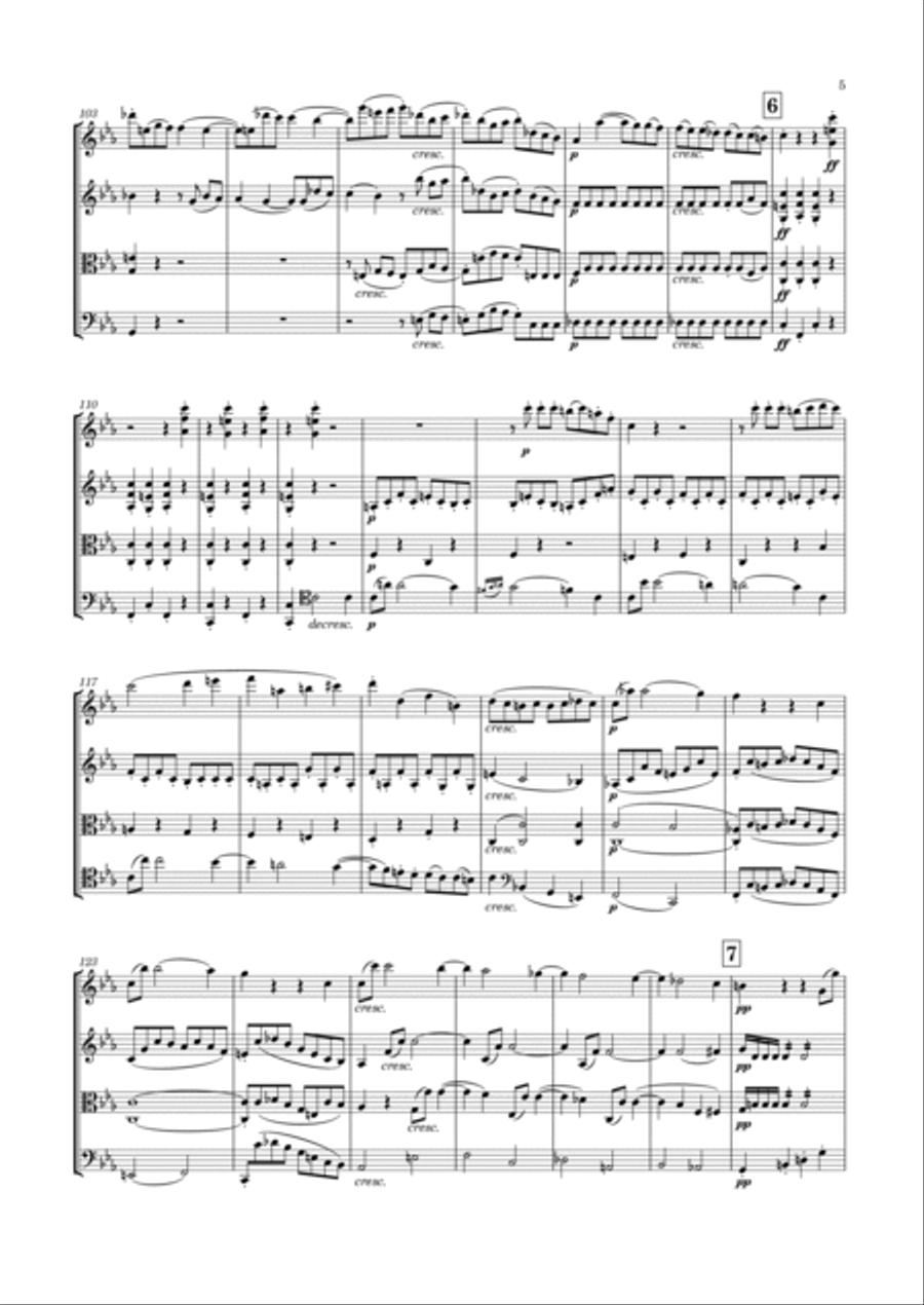 Beethoven - String Quartet No.4 in C minor, Op.18 No.4 String Quartet scores gallery preview page 6
