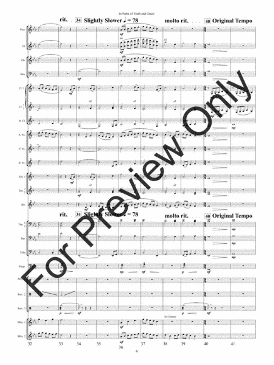 In Paths of Truth and Grace Concert Band scores gallery preview page 7