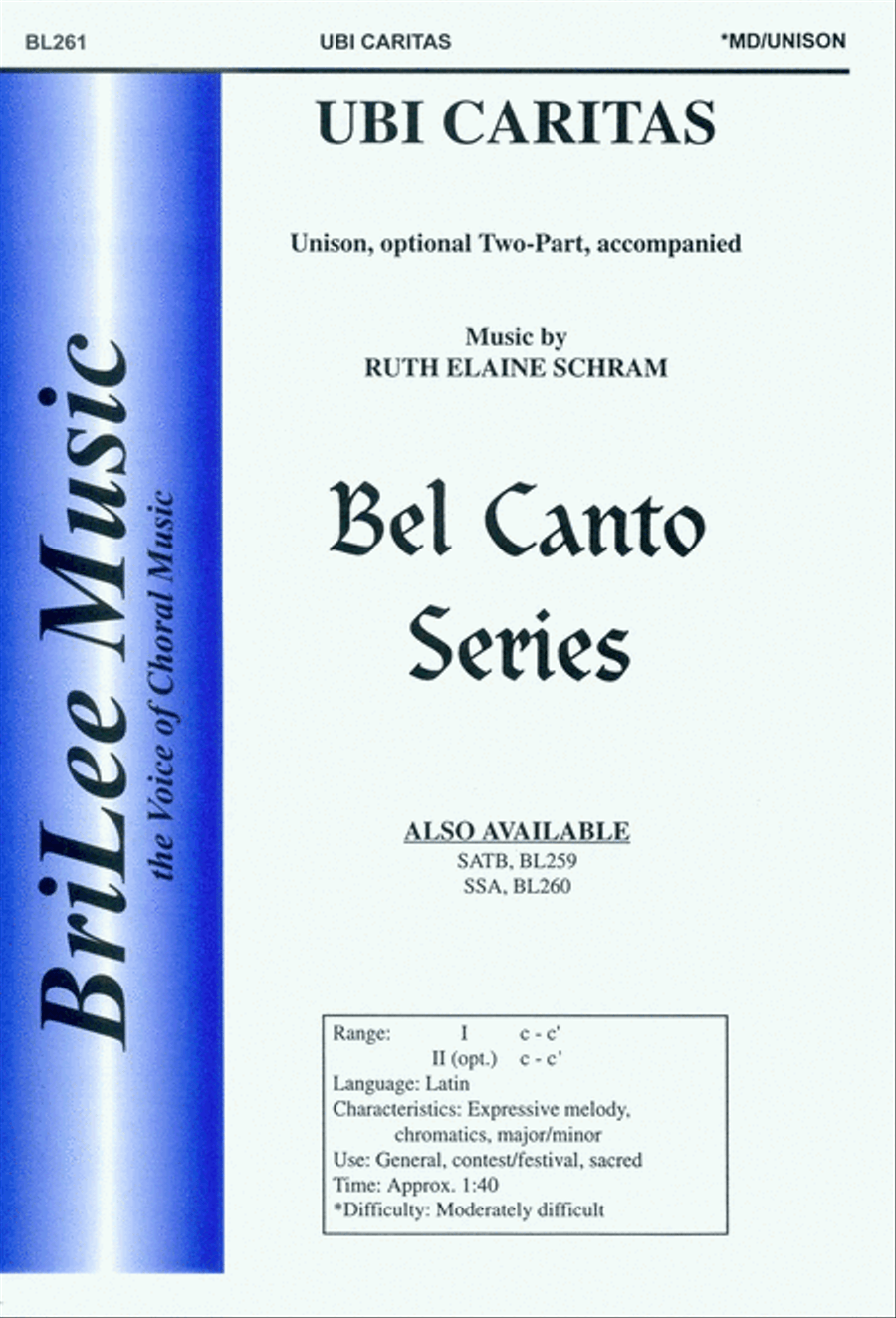 Ubi Caritas Ubi Caritas Unison Choir scores gallery preview page 1