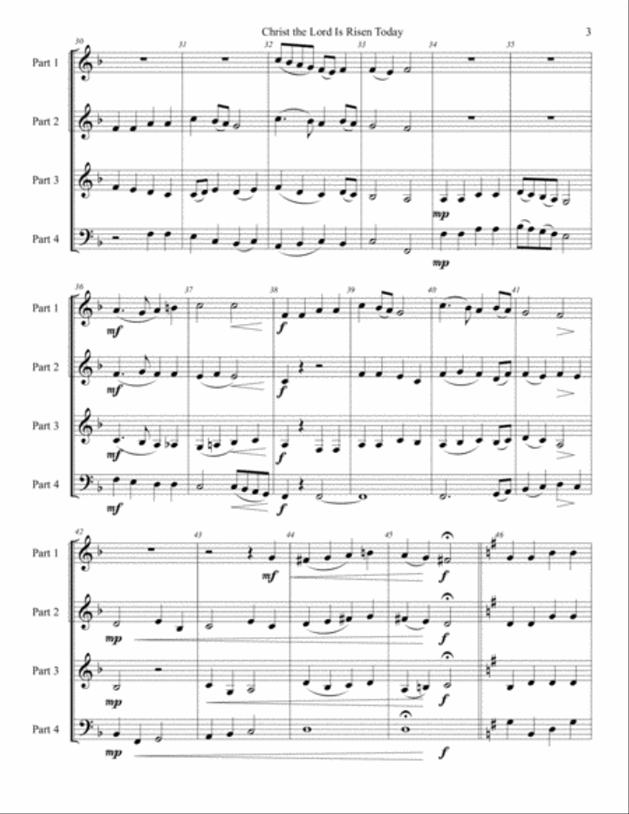Christ the Lord Is Risen Today Large Ensemble scores gallery preview page 6