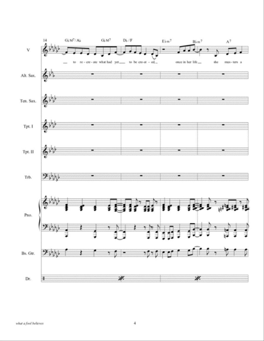 What A Fool Believes Tenor Saxophone scores gallery preview page 6