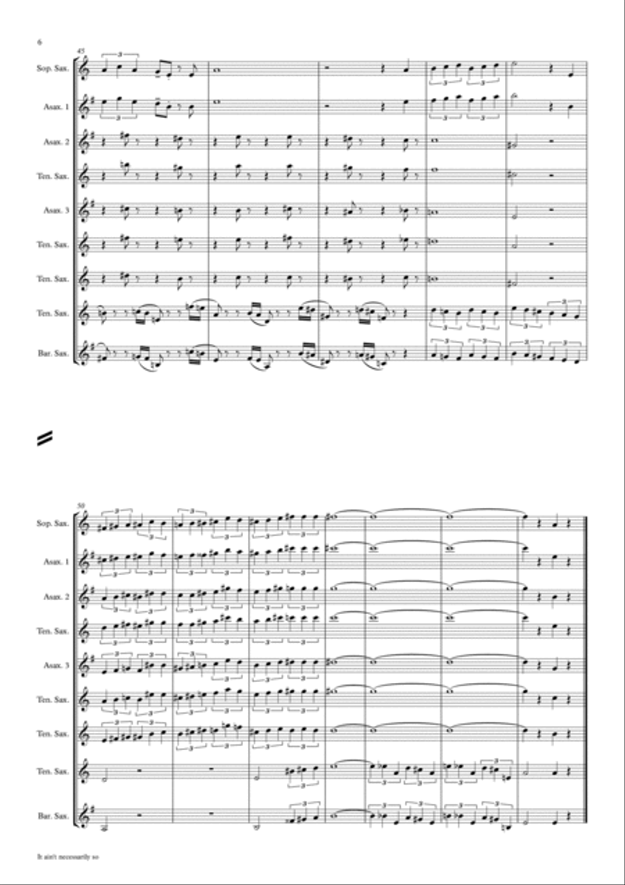 It Ain't Necessarily So from PORGY AND BESS Woodwind Quintet scores gallery preview page 6
