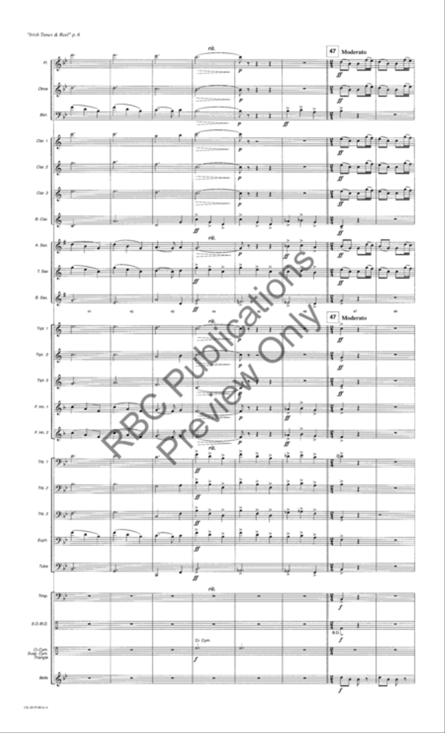 Irish Tunes And Reel (Score) Concert Band scores gallery preview page 9