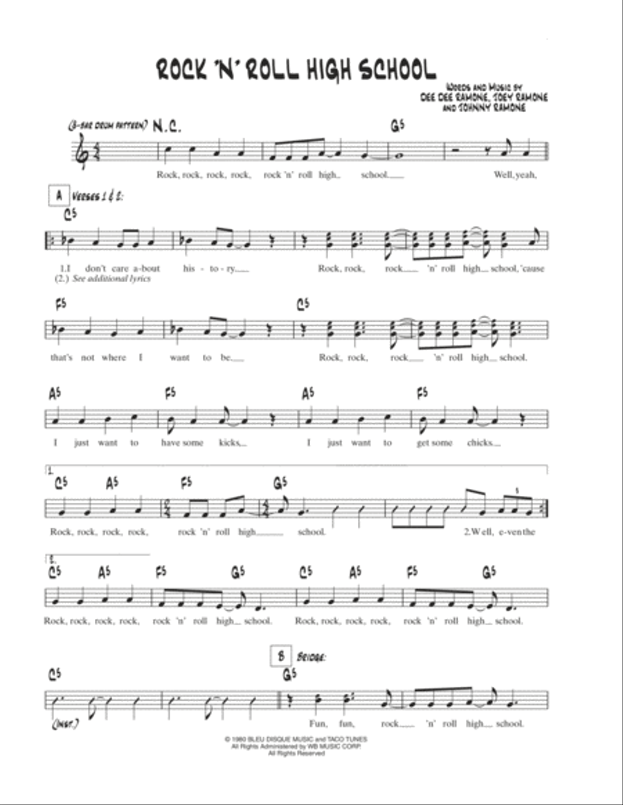 Rock N Roll High School School and Community scores gallery preview page 1