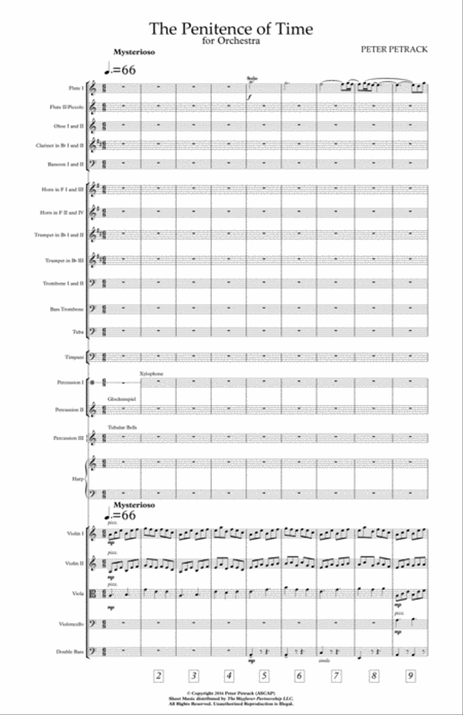 The Penitence of Time Full Orchestra scores gallery preview page 3