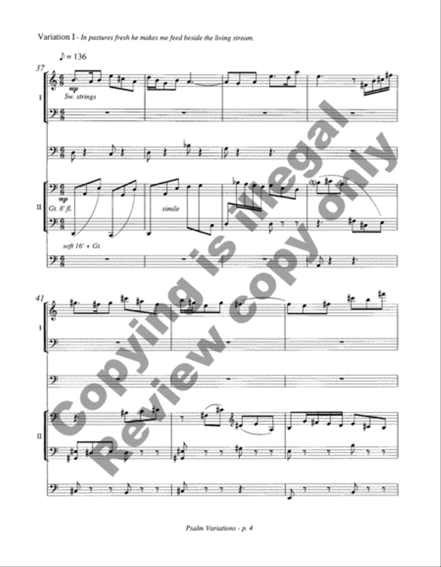 Psalm Variations Organ scores gallery preview page 5