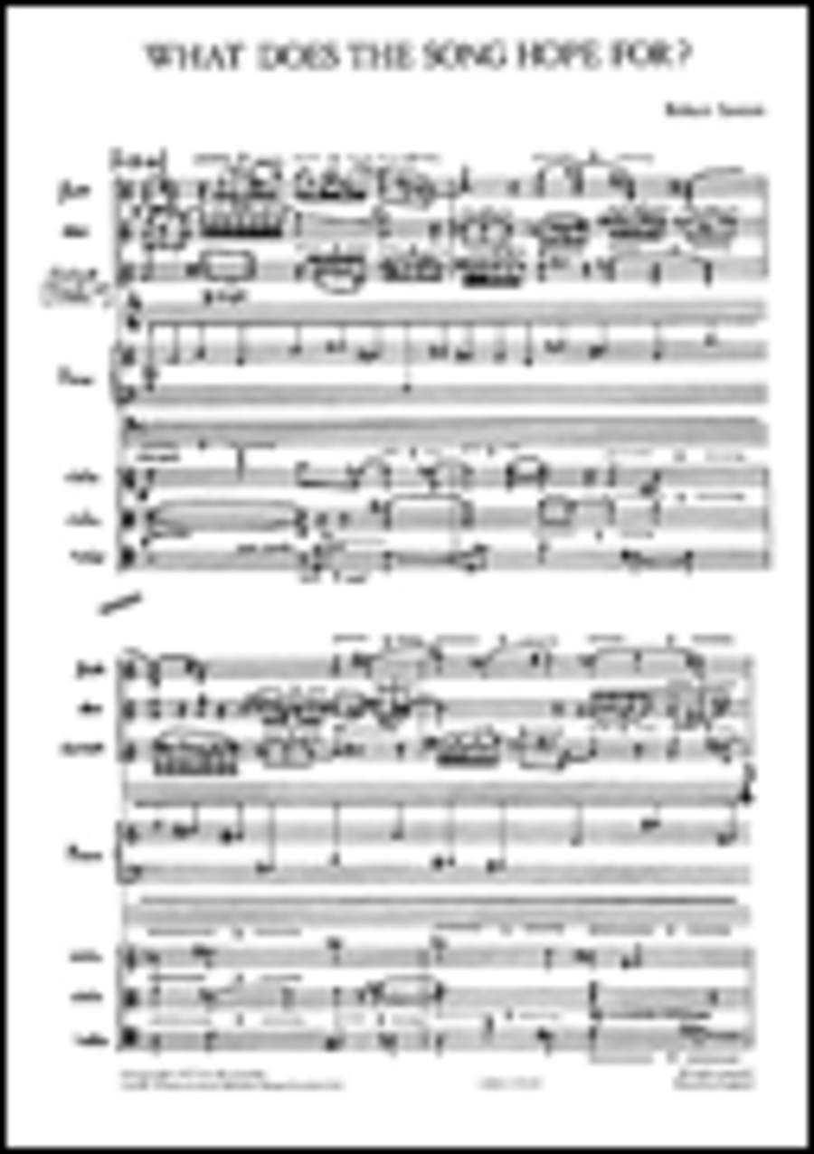 Robert Saxton: What Does The Song Hope For? (Study Score) Study Score scores gallery preview page 1