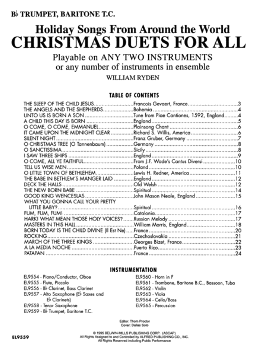Christmas Duets for All (Holiday Songs from Around the World) Small Ensemble scores gallery preview page 2