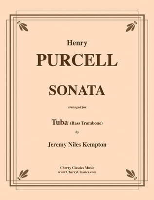 Book cover for Sonata for Tuba or Bass Trombone & Piano or Organ