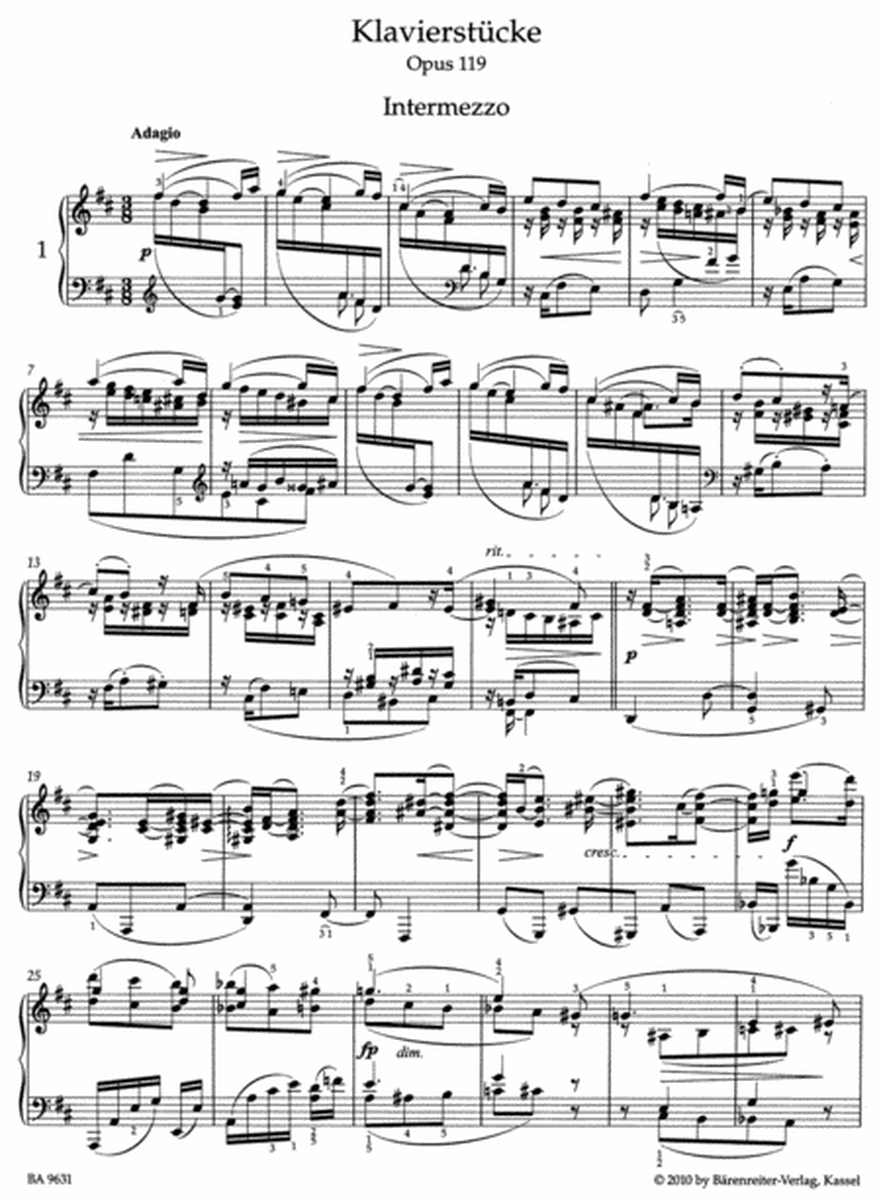 Klavierstuecke op. 119