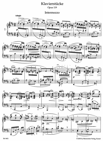 Klavierstuecke op. 119