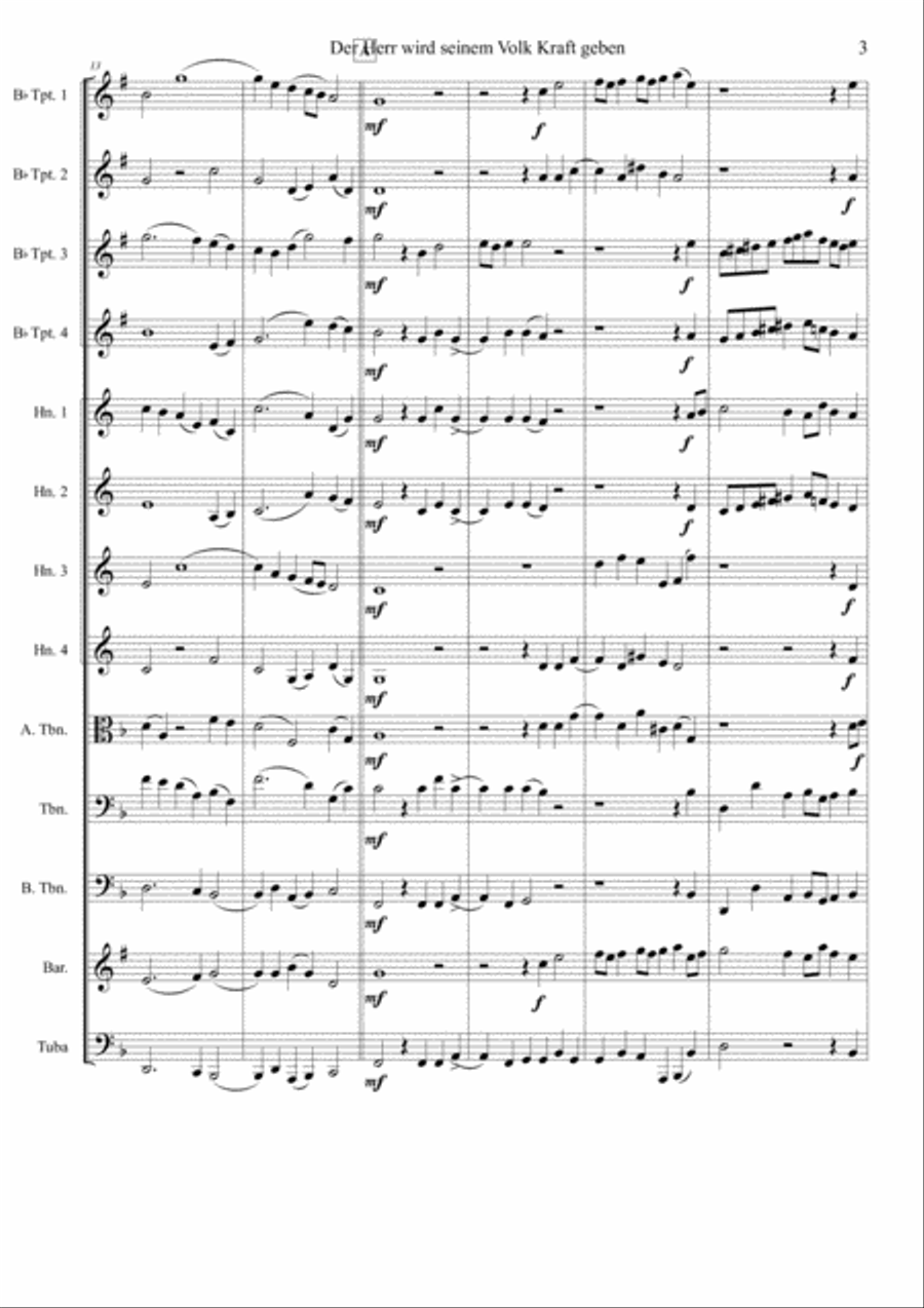 Brahms Fest- und Gedenk #1 Brass Ensemble scores gallery preview page 3