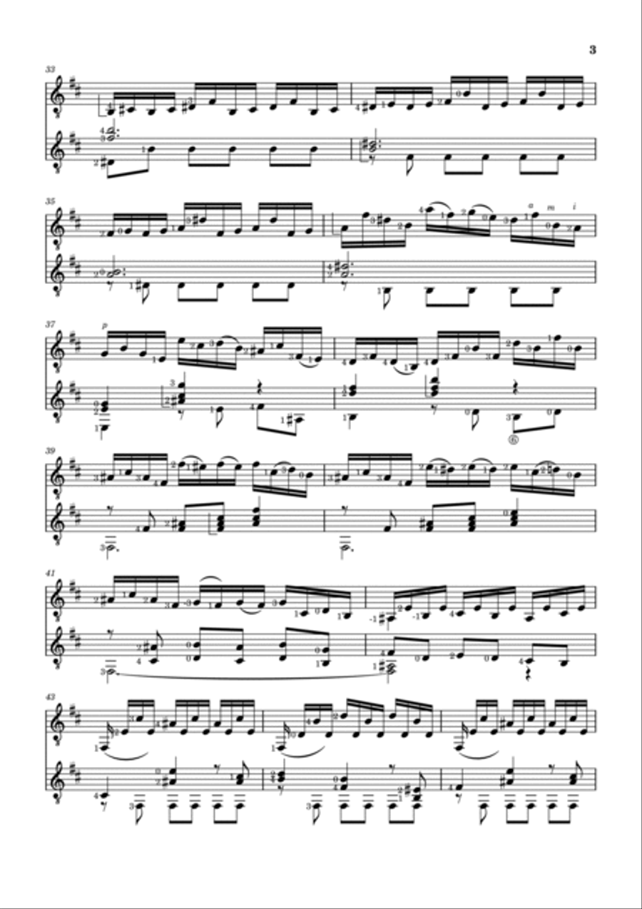 Prelude BWV 1006 (for 2 guitars) Acoustic Guitar scores gallery preview page 3