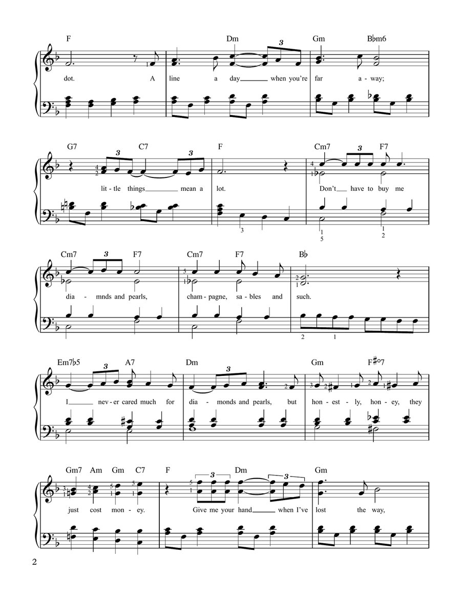 Little Things Mean A Lot Easy Piano scores gallery preview page 2