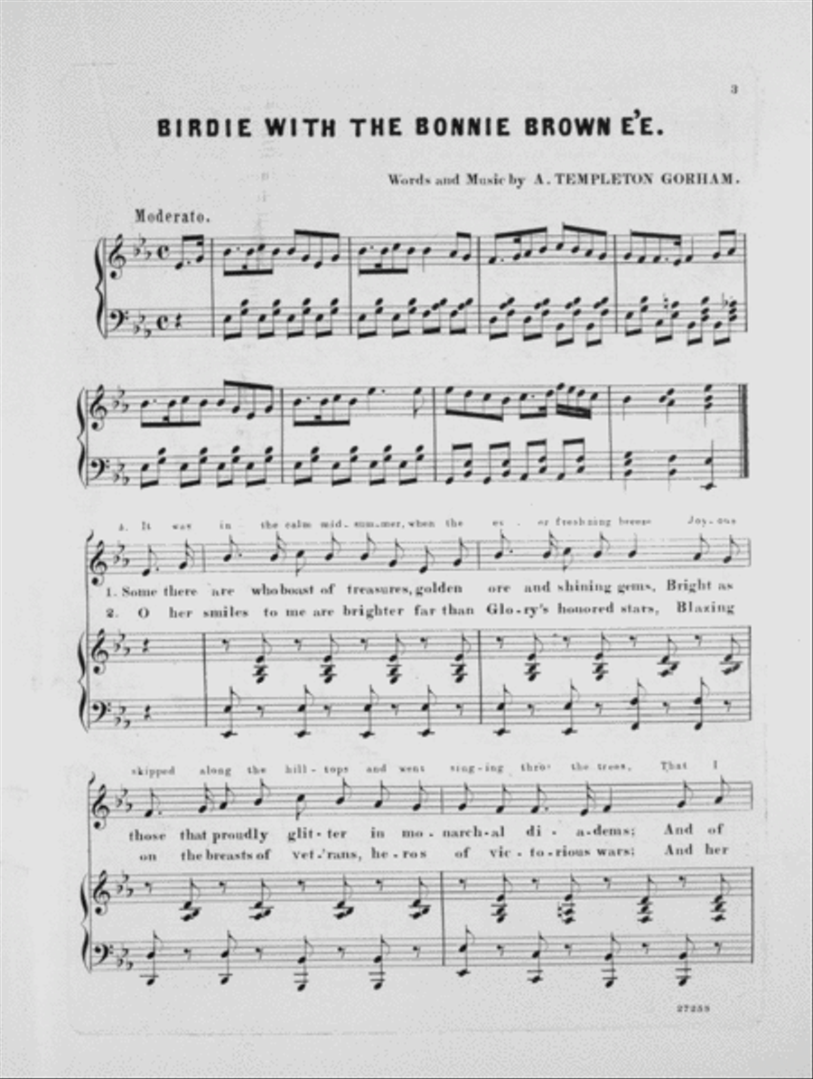 Birdie With the Bonnie Browne'e. Song Voice scores gallery preview page 2