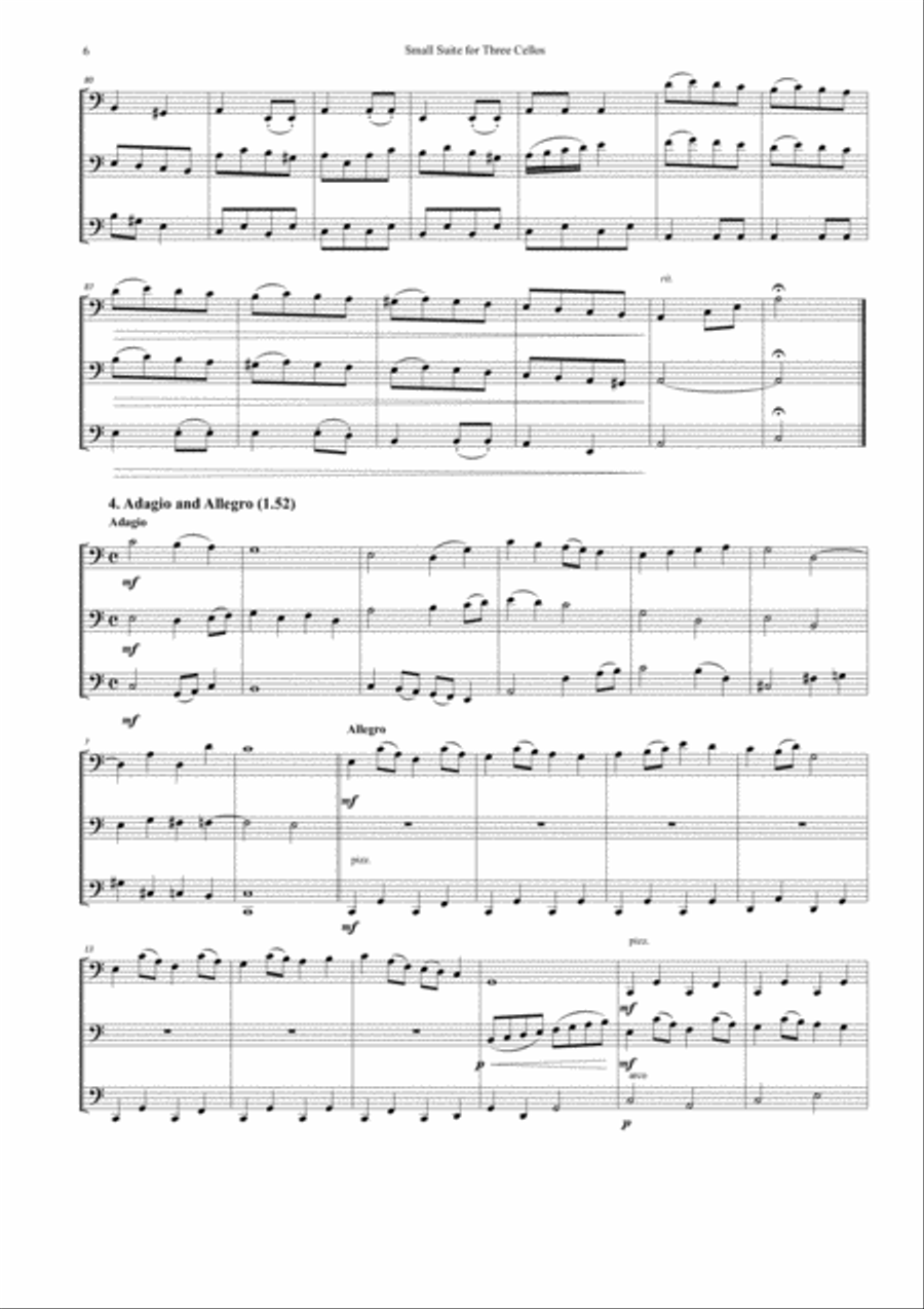 Small Suite for Three Cellos Cello scores gallery preview page 6