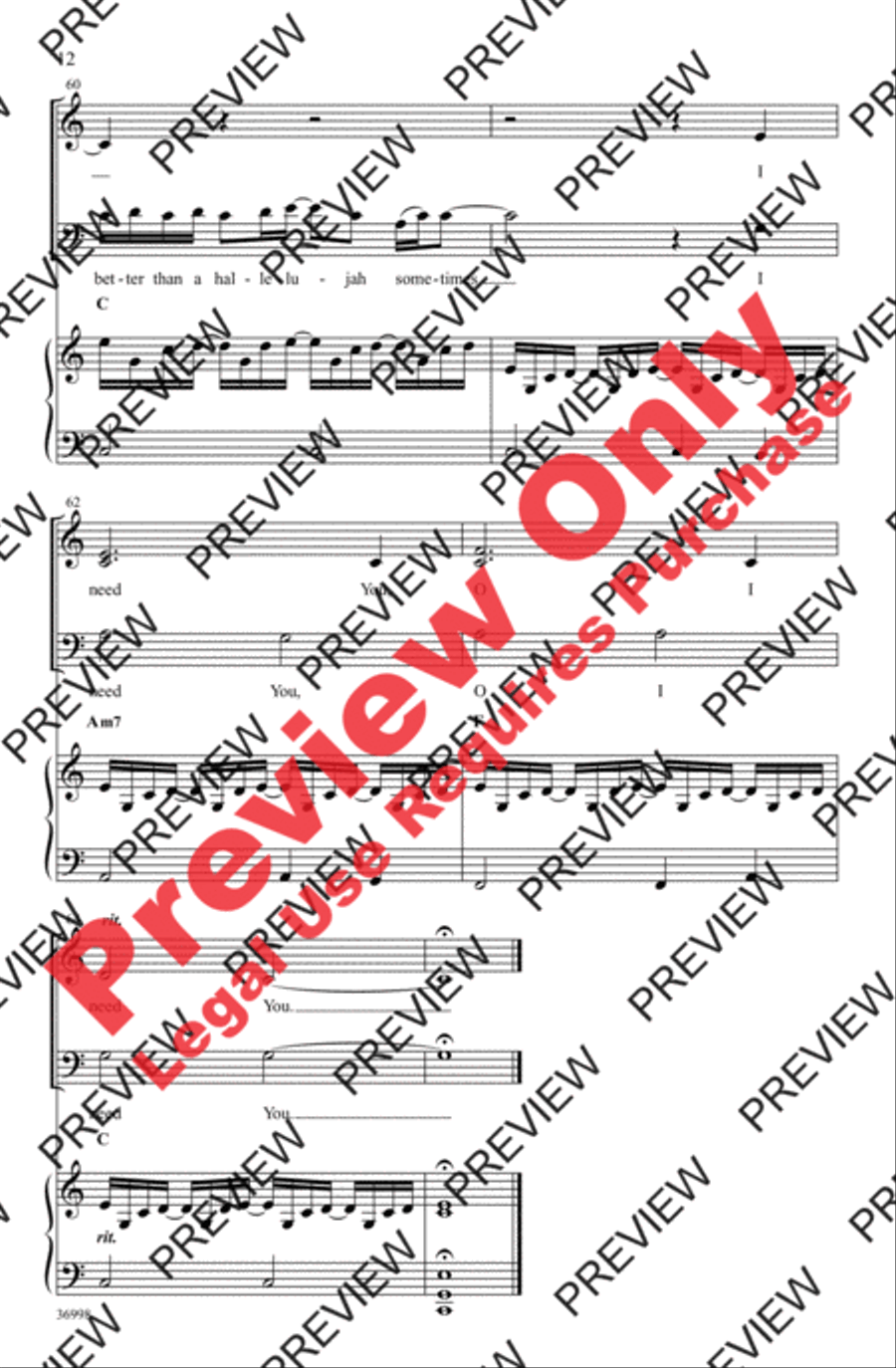 Better Than a Hallelujah 3-Part scores gallery preview page 12