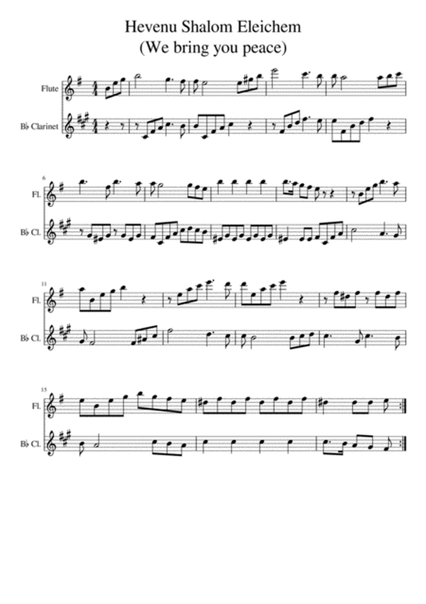 Three Jewish Songs for Flute and Clarinet image number null
