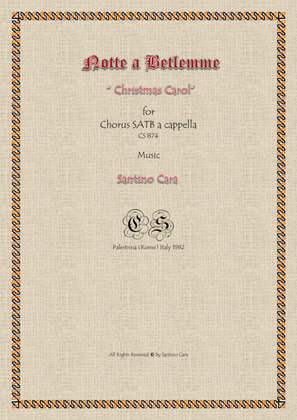 Notte a Betlemme - Christmas Carol for SATB a cappella