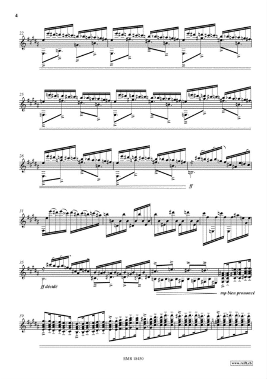 Etude Transcendante No. 13 Classical Guitar scores gallery preview page 4