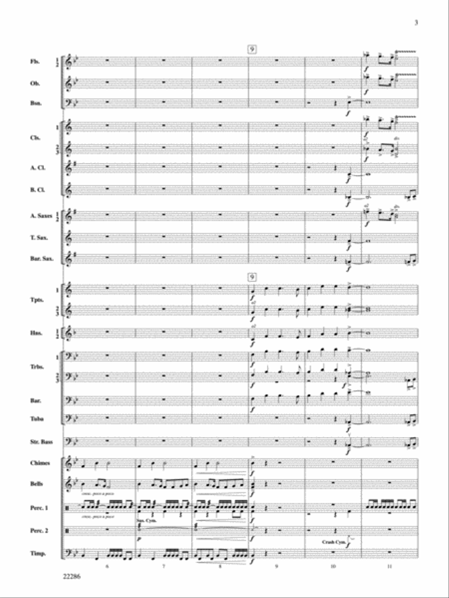 Christmas Fanfares Concert Band scores gallery preview page 3
