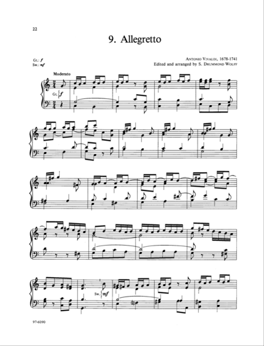 Baroque Music for Manuals, Vol. V Organ scores gallery preview page 10