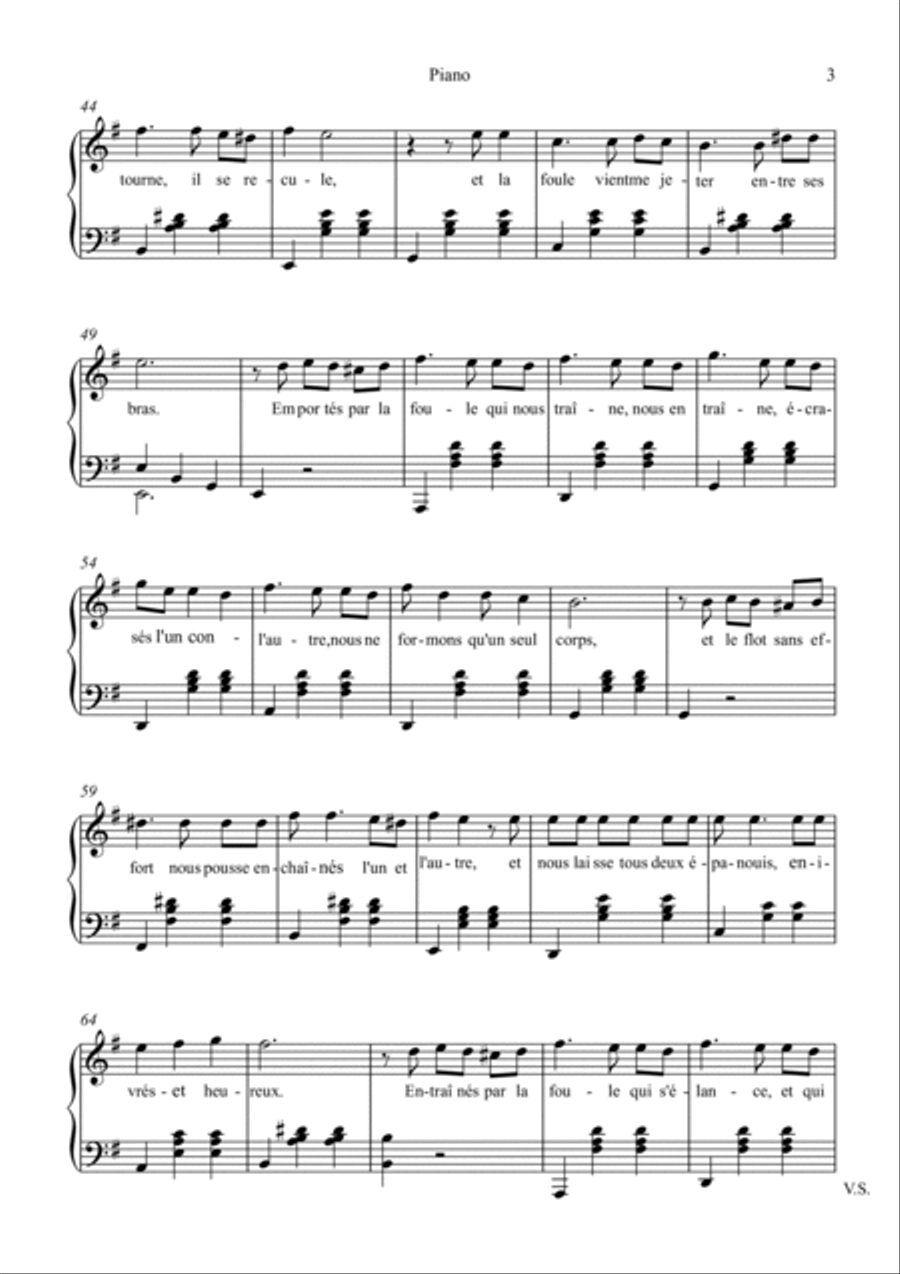 La Foule Piano Solo scores gallery preview page 3
