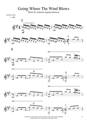 Going Where The Wind Blows (Solo Guitar Score)