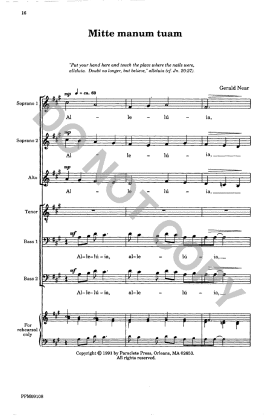 Four Motets from 'Resurrexi' 4-Part scores gallery preview page 17