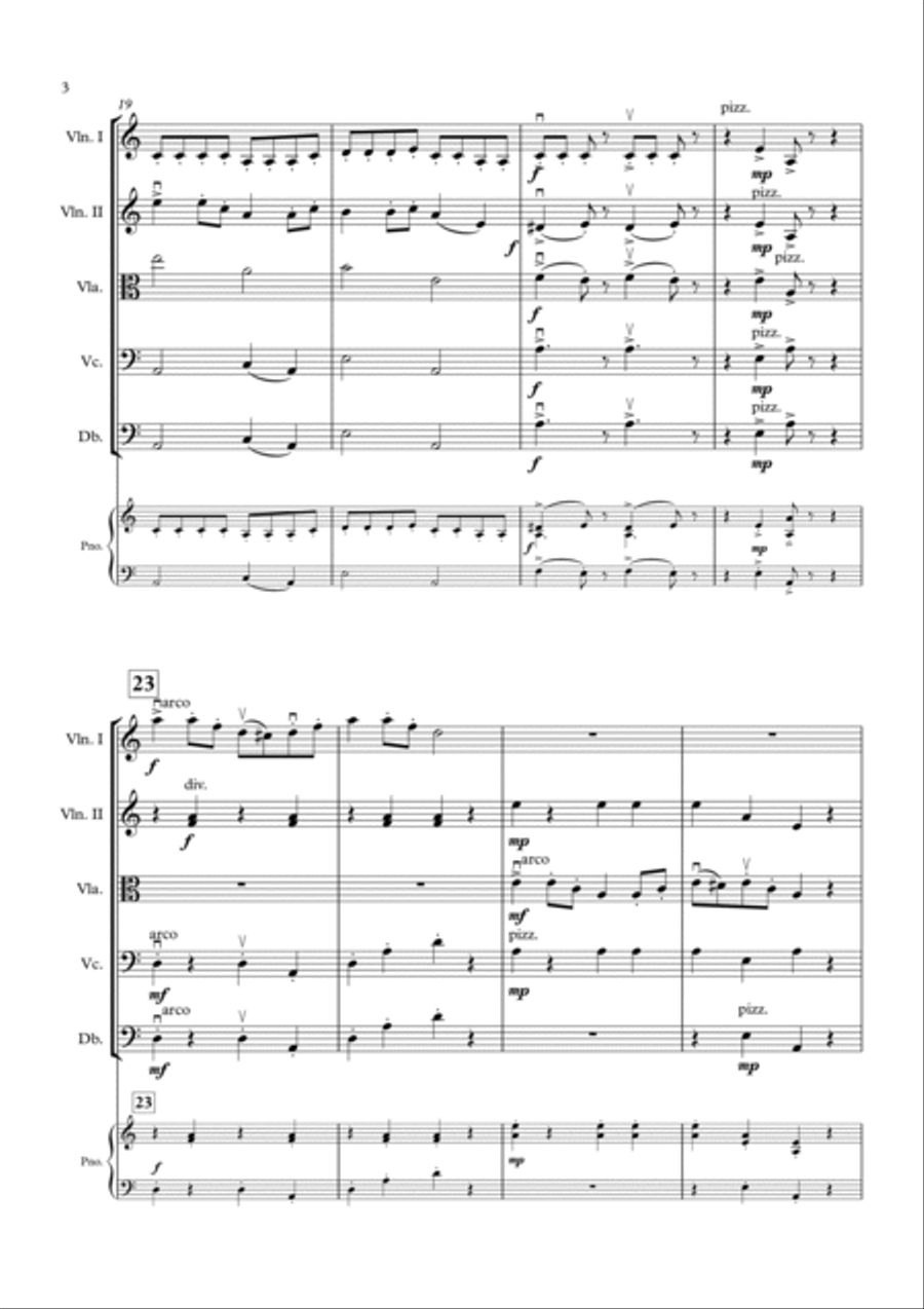 Dracula's Day Off String Orchestra scores gallery preview page 4