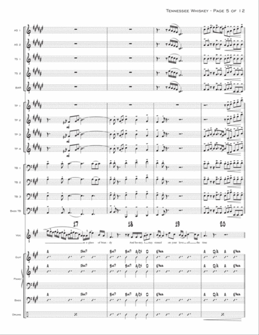 (Smooth As) Tennessee Whiskey Jazz Ensemble scores gallery preview page 5