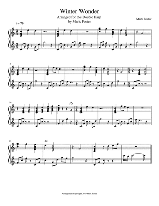 Winter Wonder // Arrangement for Double Harp