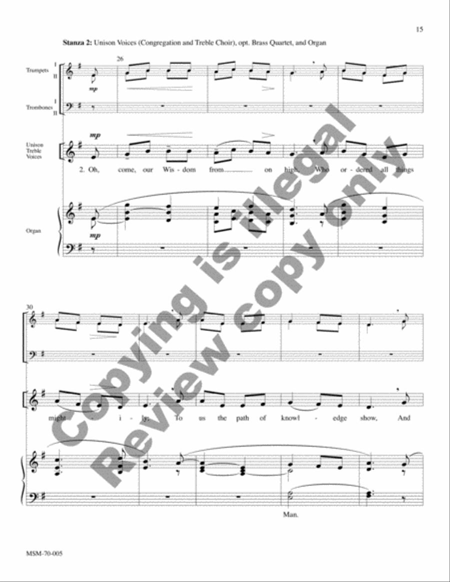 Savior of the Nations, Come (Full Score) Choir scores gallery preview page 11