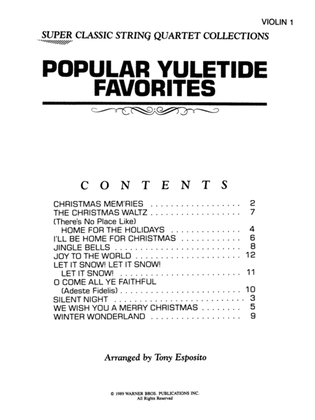 Book cover for Popular Yuletide Favorites: 1st Violin