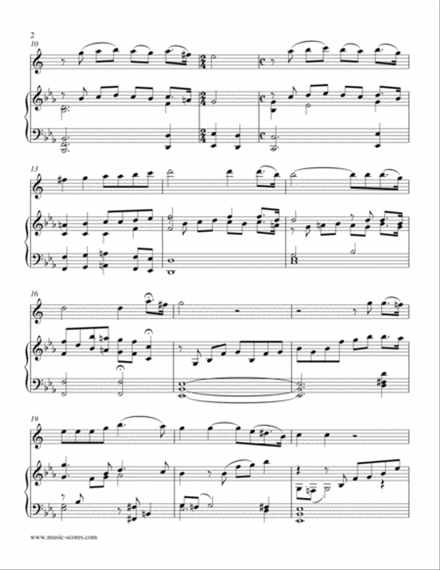 Nessun Dorma - Baritone Saxophone and Piano Baritone Saxophone scores gallery preview page 2