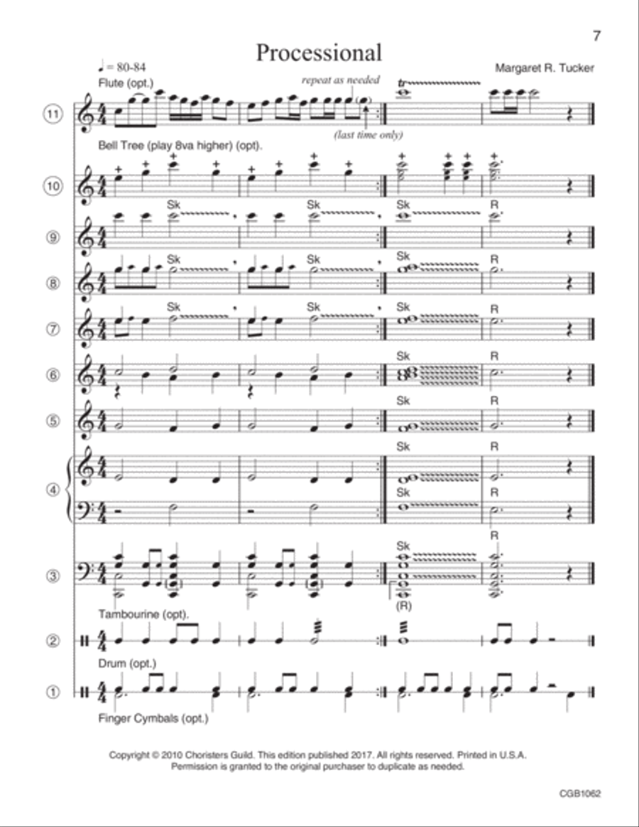Spring Ring! (3-5 octaves) Reproducible music for handbells or handchimes 5-Octaves scores gallery preview page 3