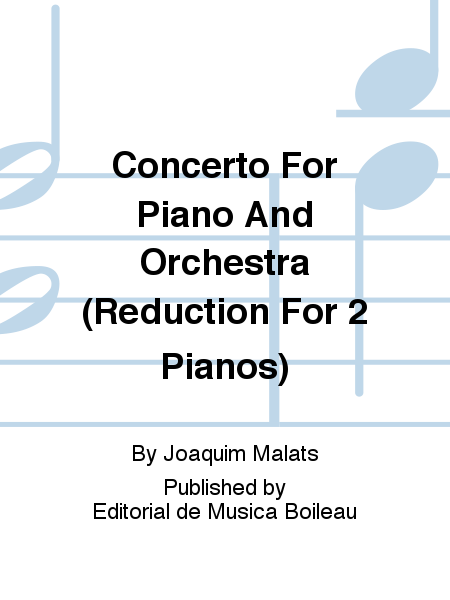 Concerto For Piano And Orchestra (Reduction For 2 Pianos)