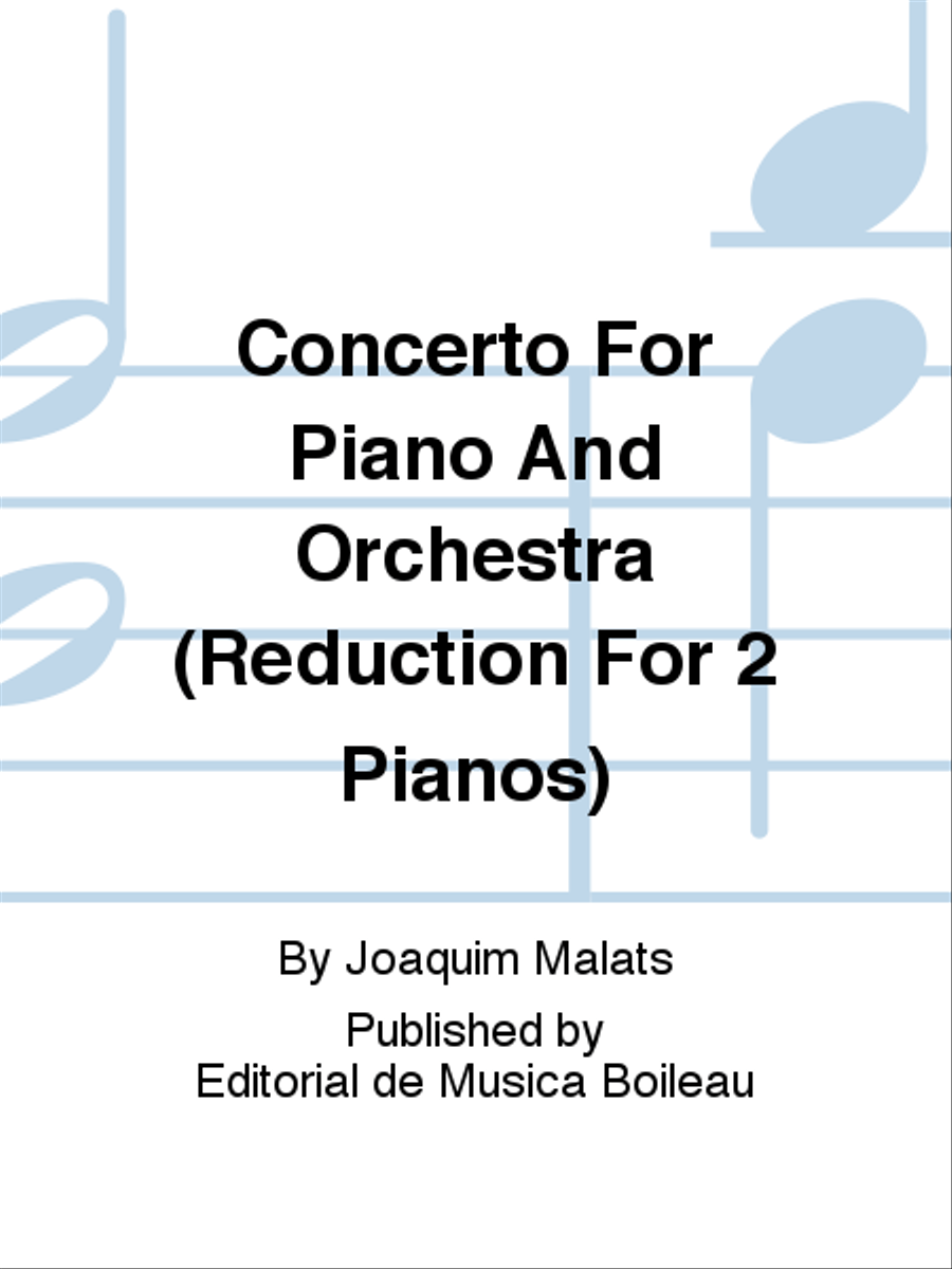 Concerto For Piano And Orchestra (Reduction For 2 Pianos) Piano Solo scores gallery preview page 1
