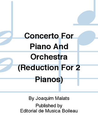 Concerto For Piano And Orchestra (Reduction For 2 Pianos)