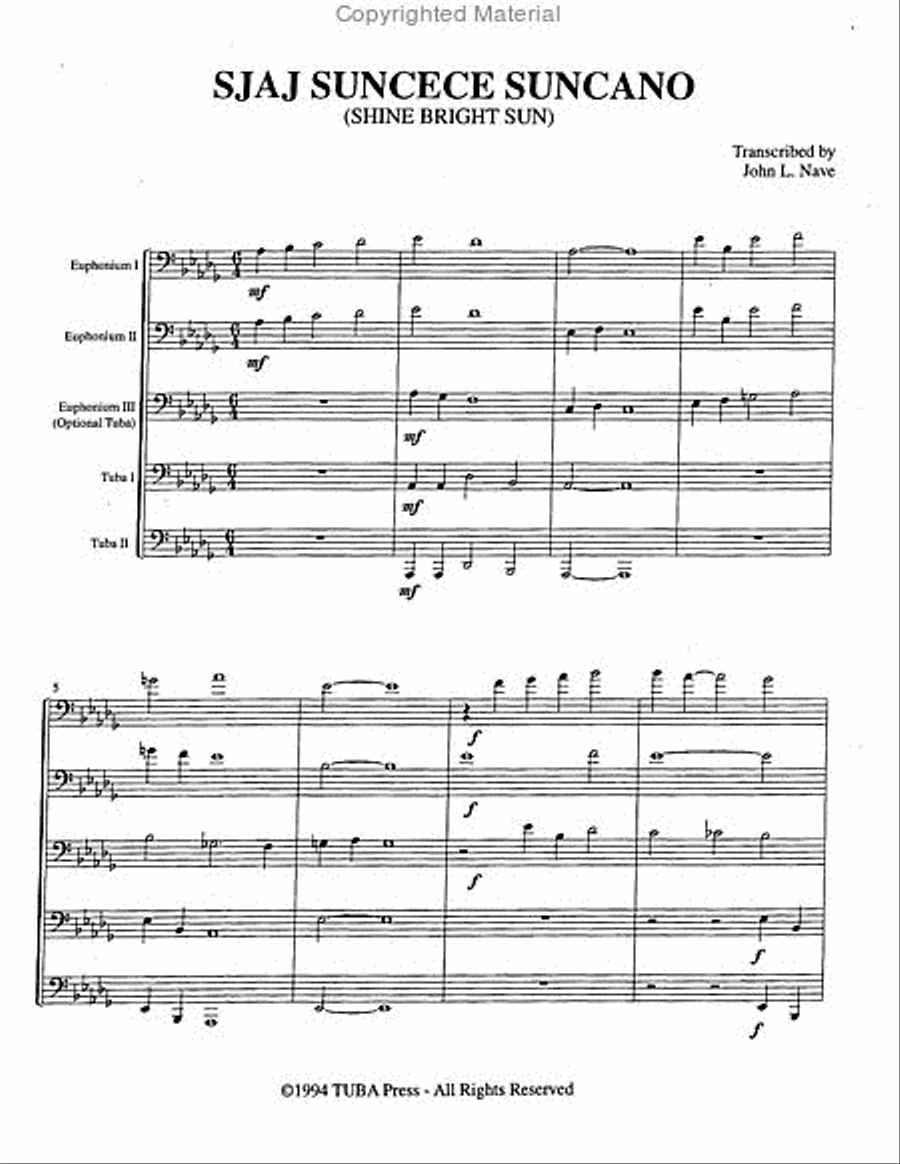 Sjaj Suncese Suncano Large Ensemble scores gallery preview page 2